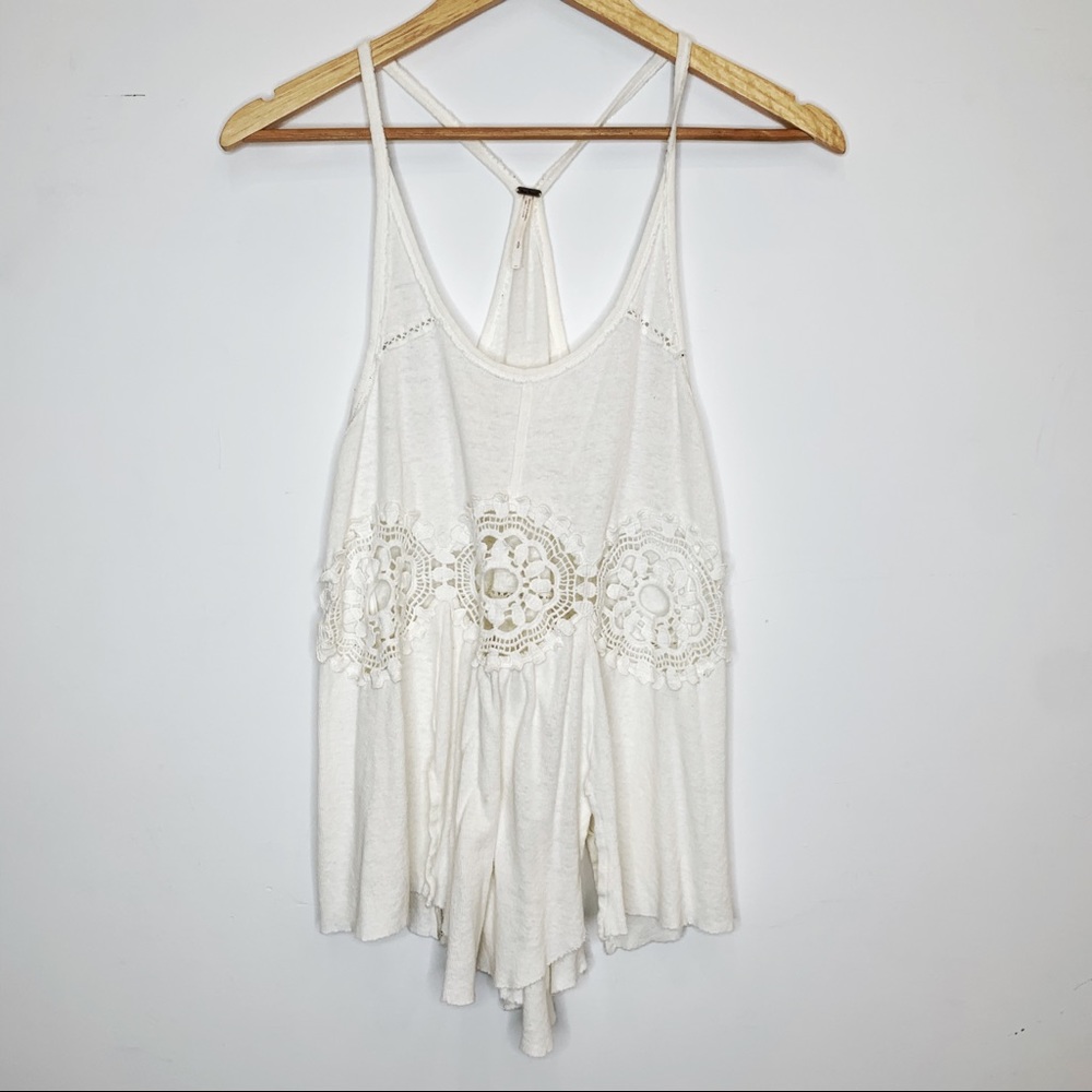 Free People Cream Tank Top